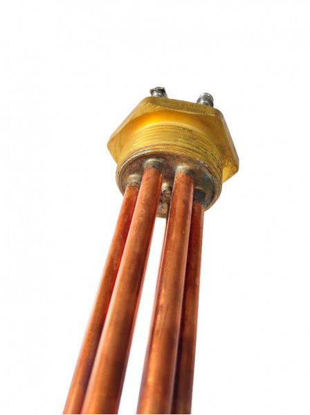 Блок ТЭН 3000W 220/400V - G1,5 (48мм) медь, L-23см, под винт