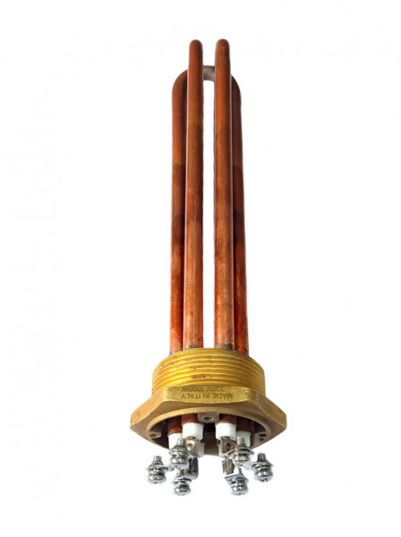 Блок ТЭН 3000W 220/400V - G1,5 (48мм) медь, L-23см, под винт