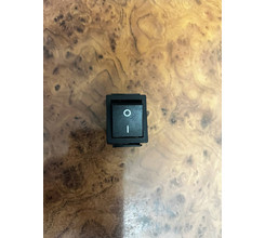 Выключатель одноклавишный 16А/250V, широкий (черный)