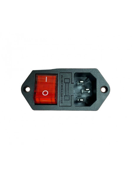 Сетевой разъем C14 3-pin с выключателем 10A/250V (с предохранителем)