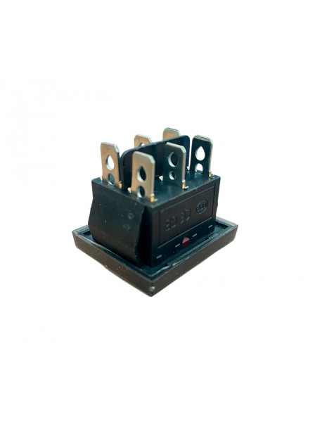 Выключатель одноклавишный, двухрежимный (красный) 16A/250V