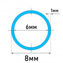 180001 Дренажная трубка для водонагревателя, D-6х8мм. L-2000mm