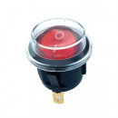 66050 Выключатель одноклавишный 10А/250V, круглый (красный)