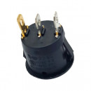 66050 Выключатель одноклавишный 10А/250V, круглый (красный)