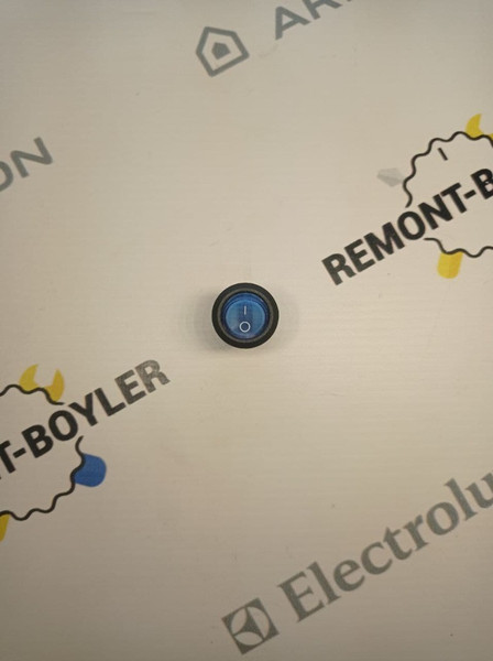 Выключатель одноклавишный 15А/250V, круглый (синий)