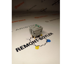 Выключатель двухклавишный зеленая линза, серый корпус