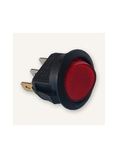 Переключатель IRS-101-8C GU 0109 RED с подсветкой (круглый)